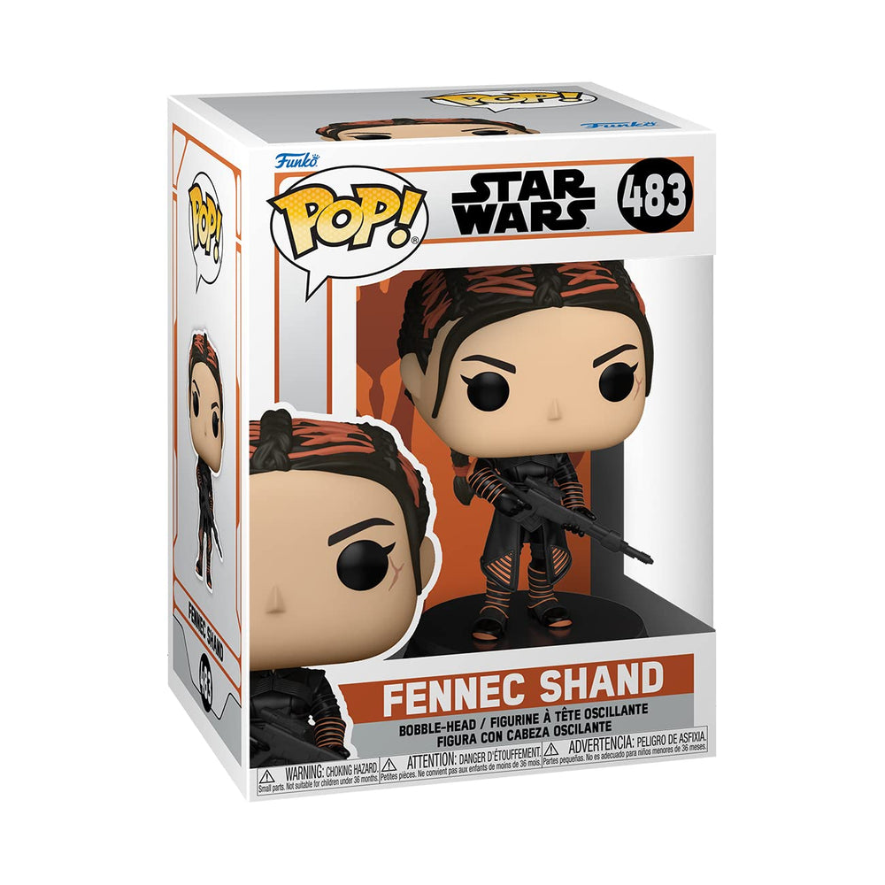 Funko Pop! Star Wars Fennec Shand side angle enhances shelf presence