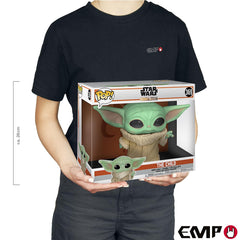 Grogu seen in the window box packaging, ideal for gifting