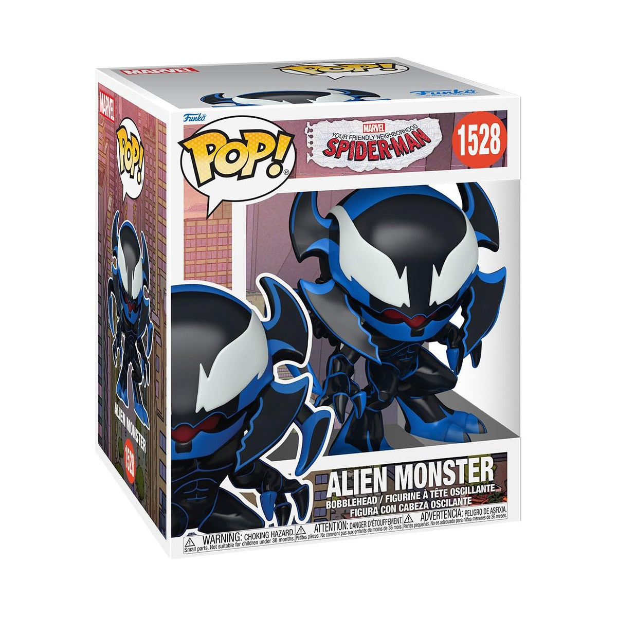 Funko Pop! Super Alien Monster figure adds dramatic flair to your Spider-Man display.