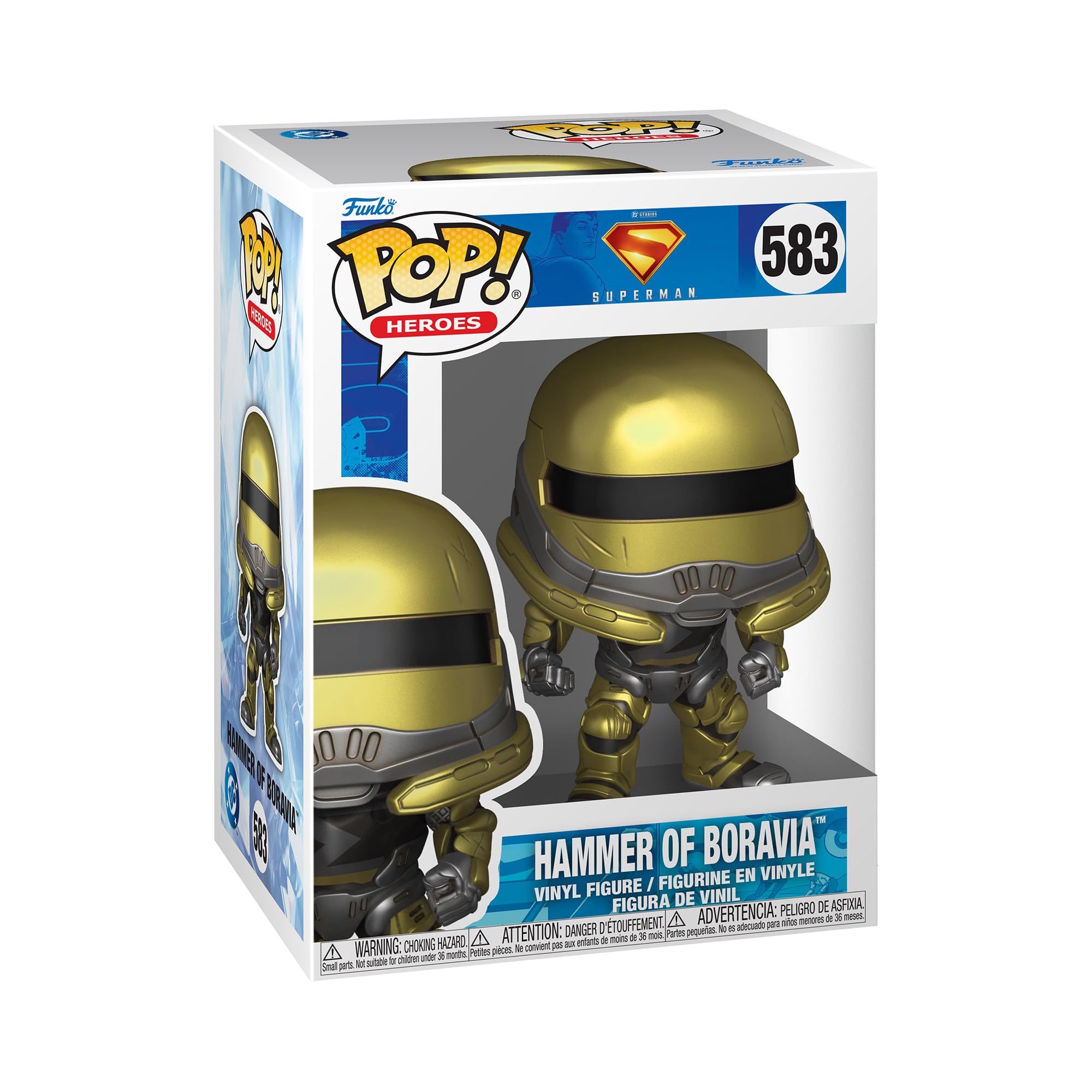 Funko Pop Superman 2025 hammer of Boravia figure — vivid display piece for shelves.