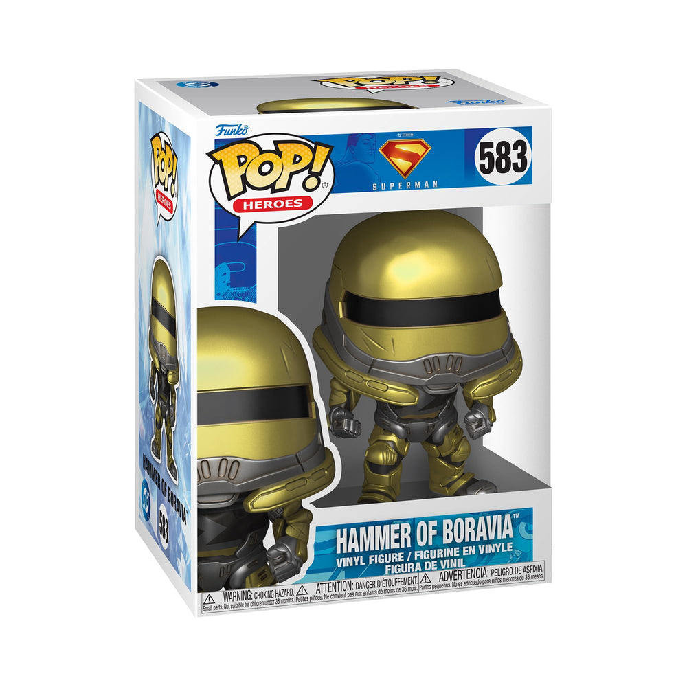 Funko Pop Superman 2025 hammer of Boravia figure — vivid display piece for shelves.