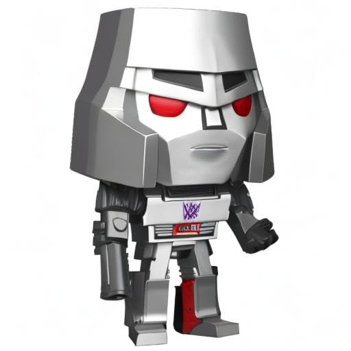 Official Funko packaging image for Megatron Pop figure.