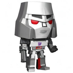 Official Funko packaging image for Megatron Pop figure.