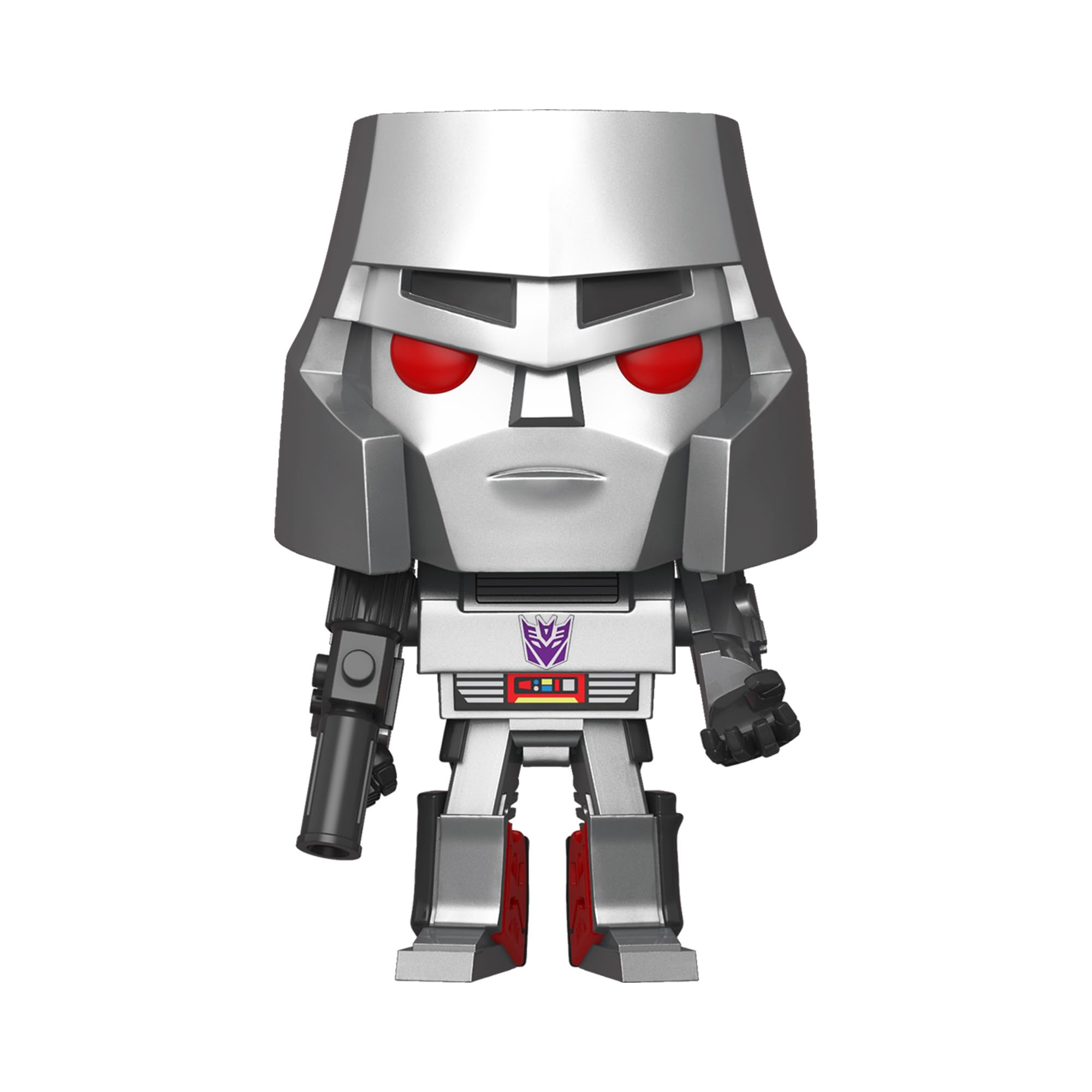 Funko Megatron Pop side view highlighting the profile for shelves.