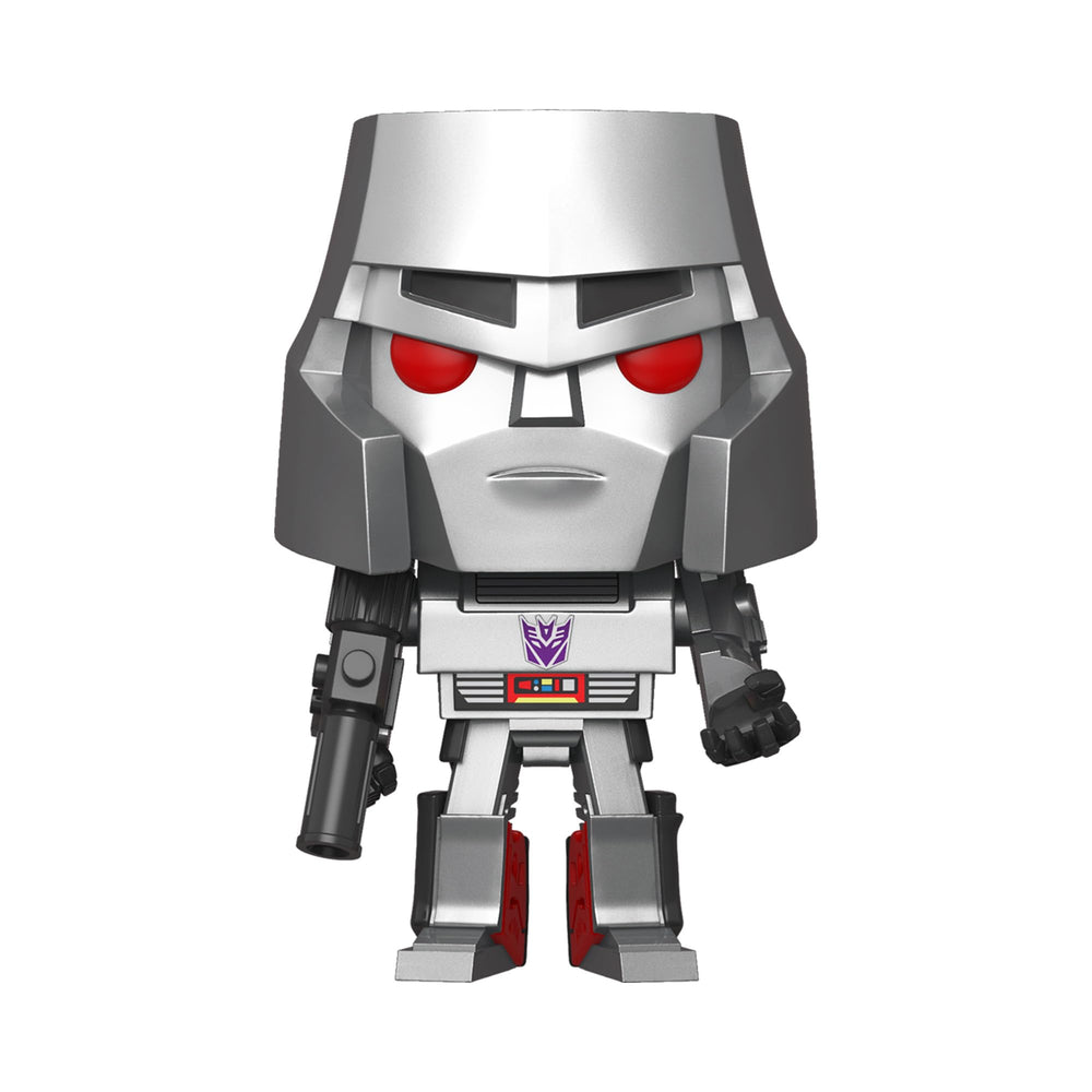 Funko Megatron Pop side view highlighting the profile for shelves.
