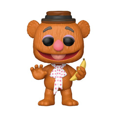 Funko Pop! Fozzie Bear vinyl figure posed on desk, perfect for a compact collection.