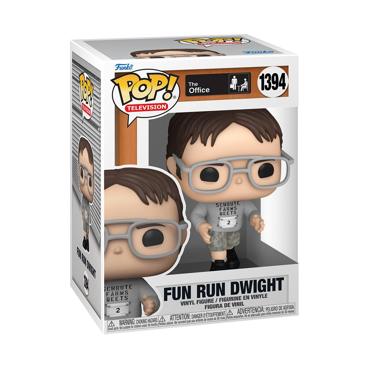 Funko Pop! Dwight Schrute Fun Run figure ready for desk display.