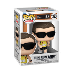 Funko Pop! The Office Andy Bernard Fun Run figure front view showcases detailed vinyl craftsmanship for display