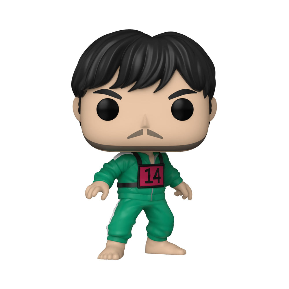 Funko Pop TV Squid Game Player 218 Cho Sang-Woo side profile with colorful details