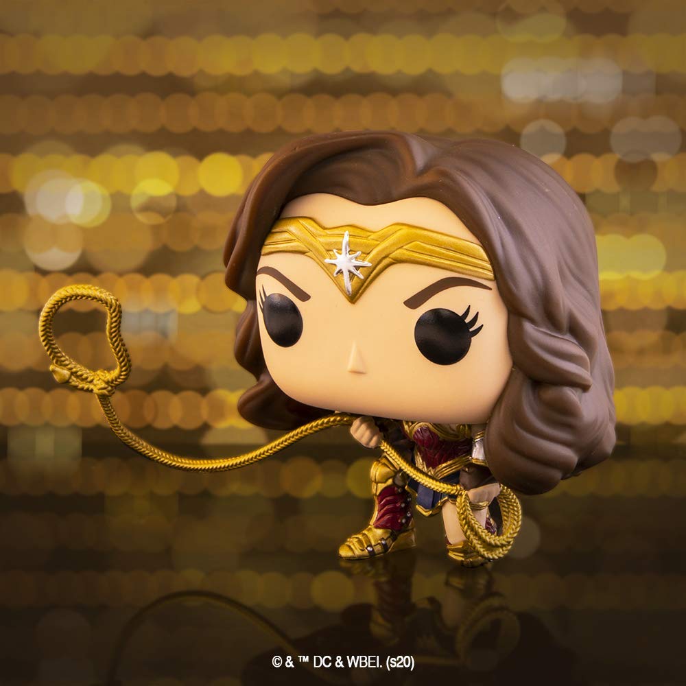 Funko Pop! Wonder Woman 1984 Metallic figure showcases eye-catching sheen for shelves