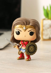 Funko POP Wonder Woman Movie figure shown in window box packaging for display