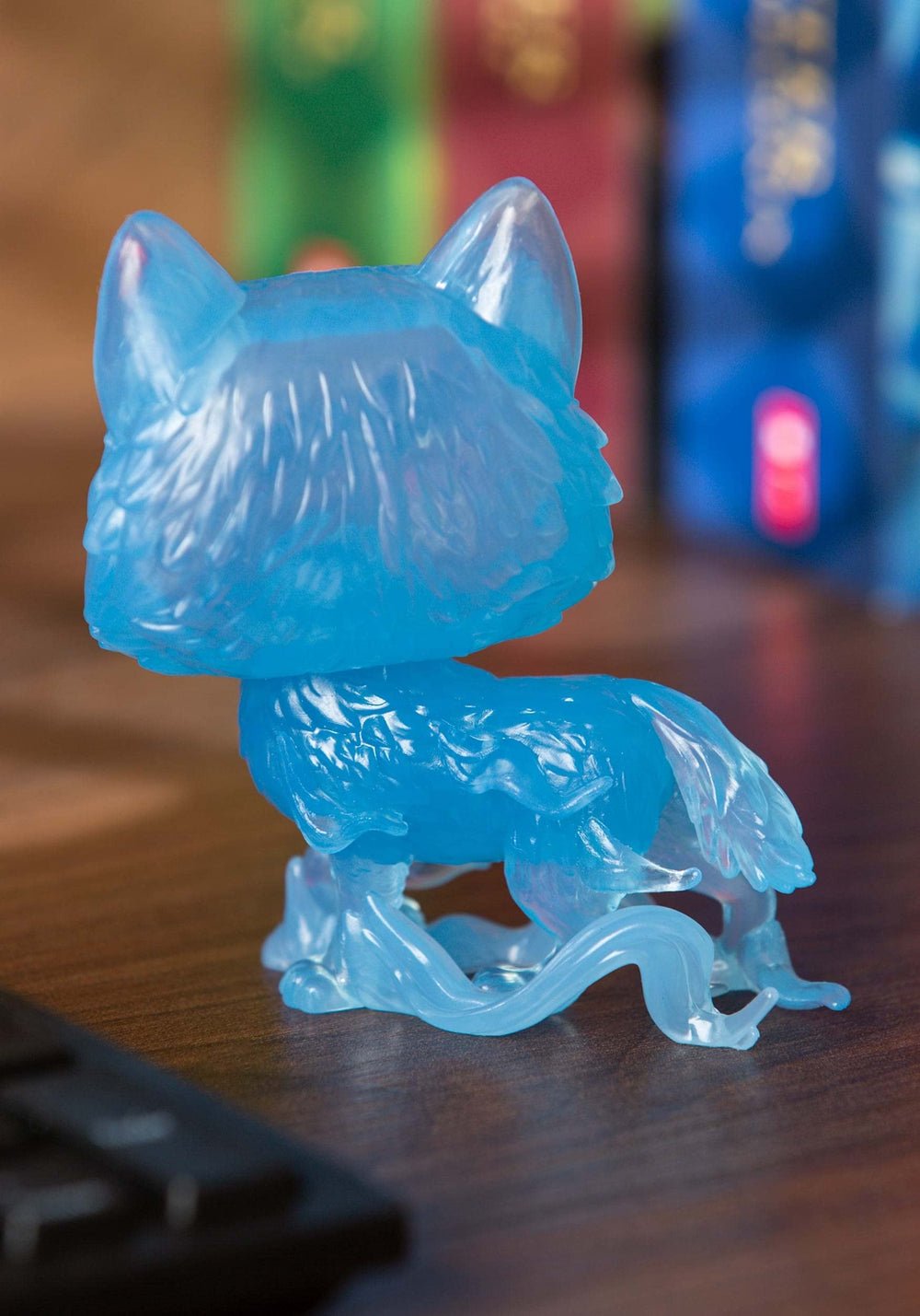 Funko Pop! Harry Potter Patronus Lupin packaging shows compact dimensions for safe storage.