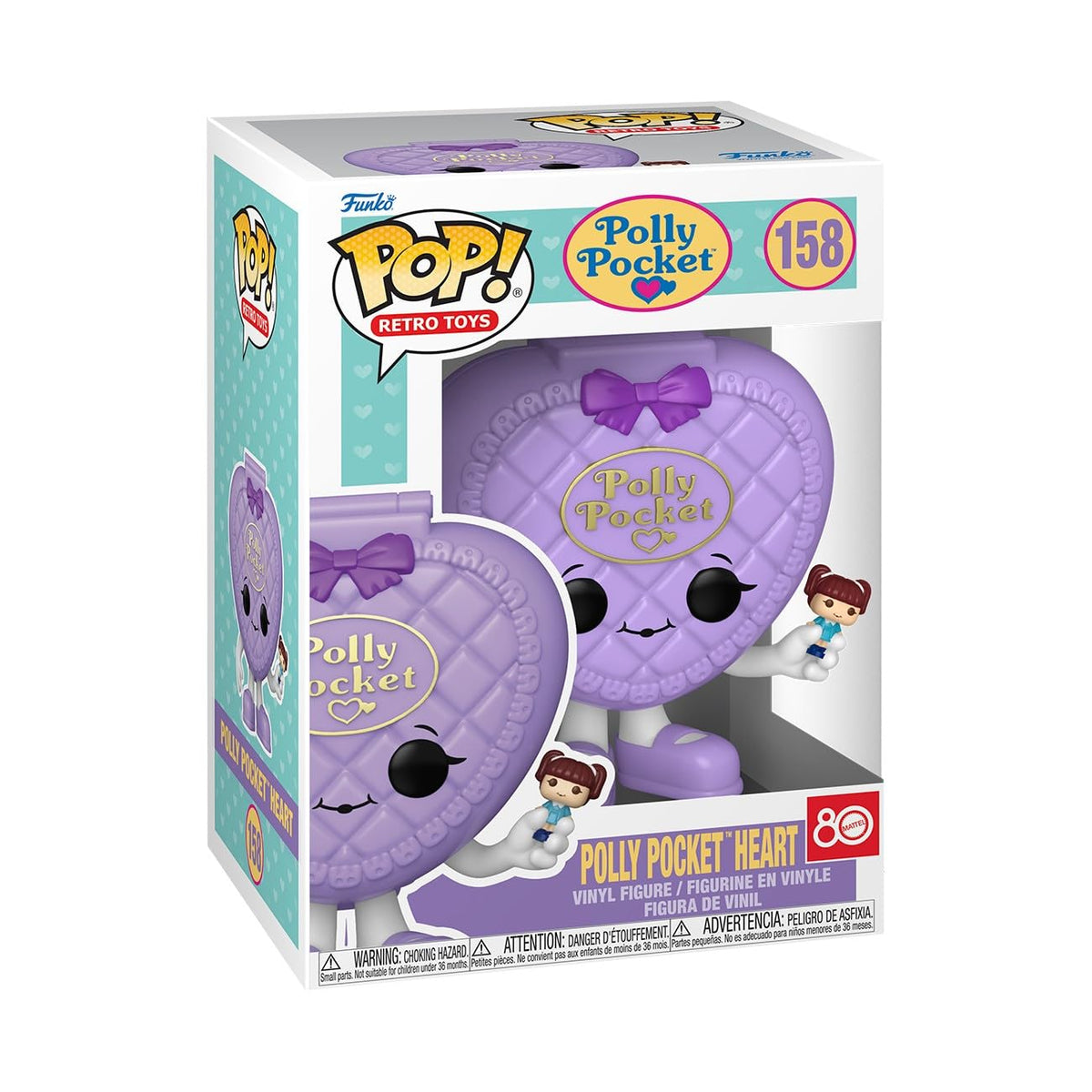 Funko Pop Polly Pocket Heart front view ideal for shelf display.