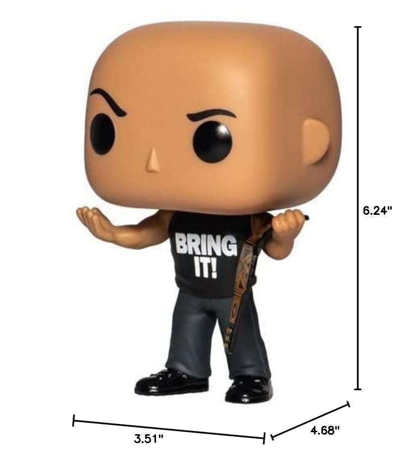 Funko The Rock figure in window box packaging, ready for gifting or display.