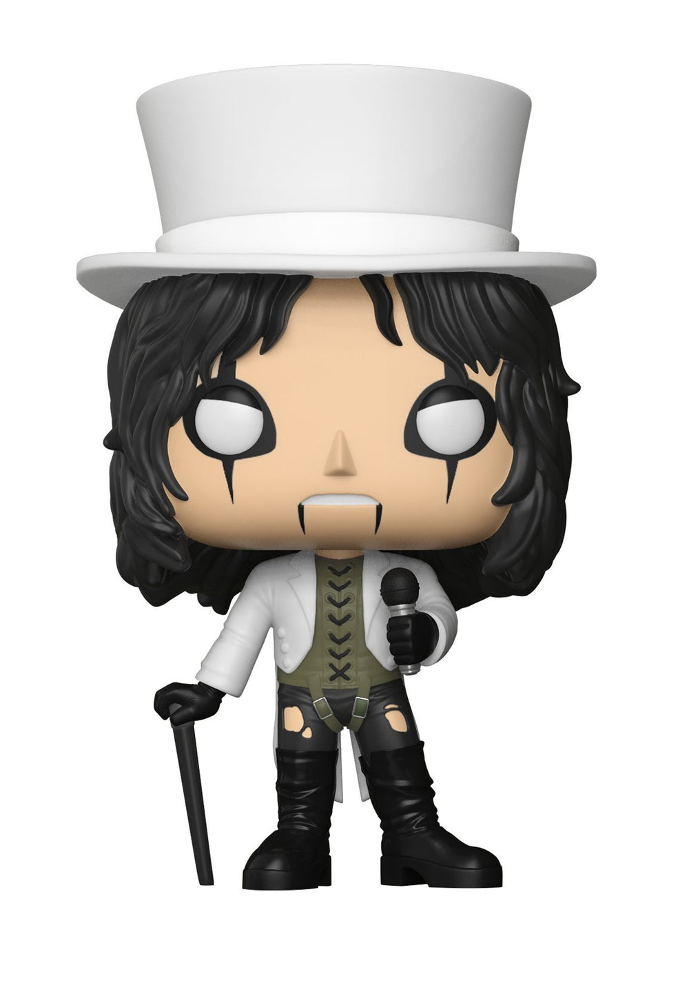 Funko Rocks Alice Cooper window display box highlights the figure in packaging.