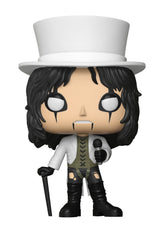 Funko Rocks Alice Cooper window display box highlights the figure in packaging.