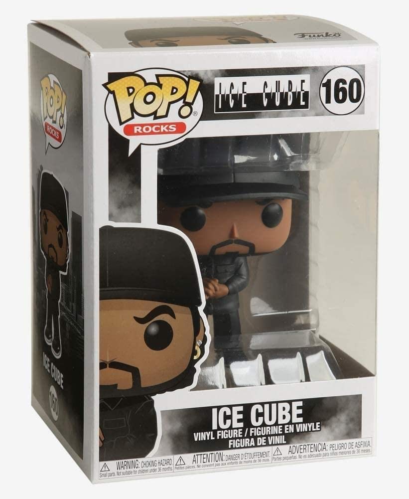Funko Rocks Ice Cube pop figure shown with other Rocks collectibles for display