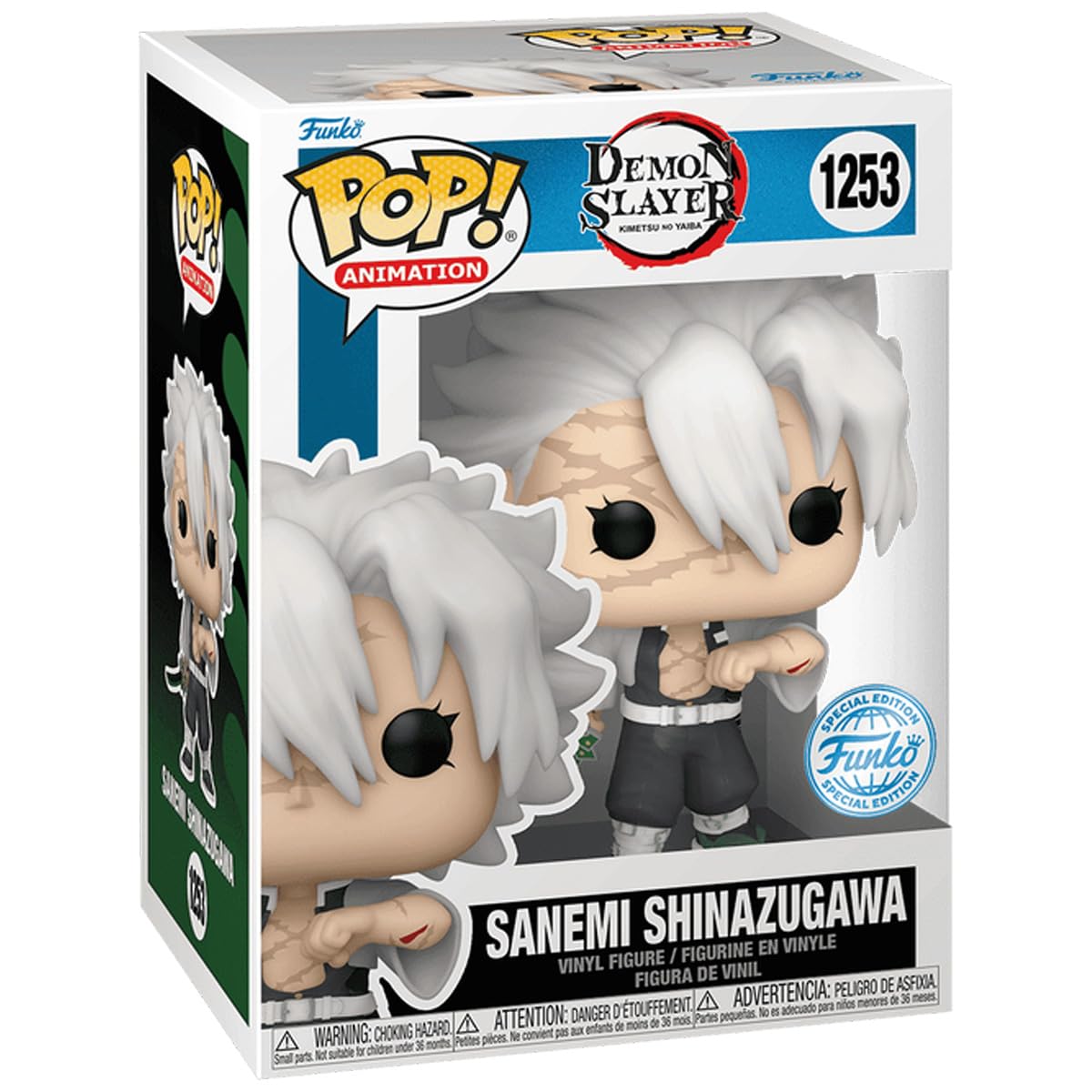 Funko Sanemi Shinazugawa Special Edition side profile ideal for shelves