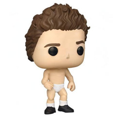 Funko Seinfeld Kramer in Underwear on shelf, invites fan nostalgia.