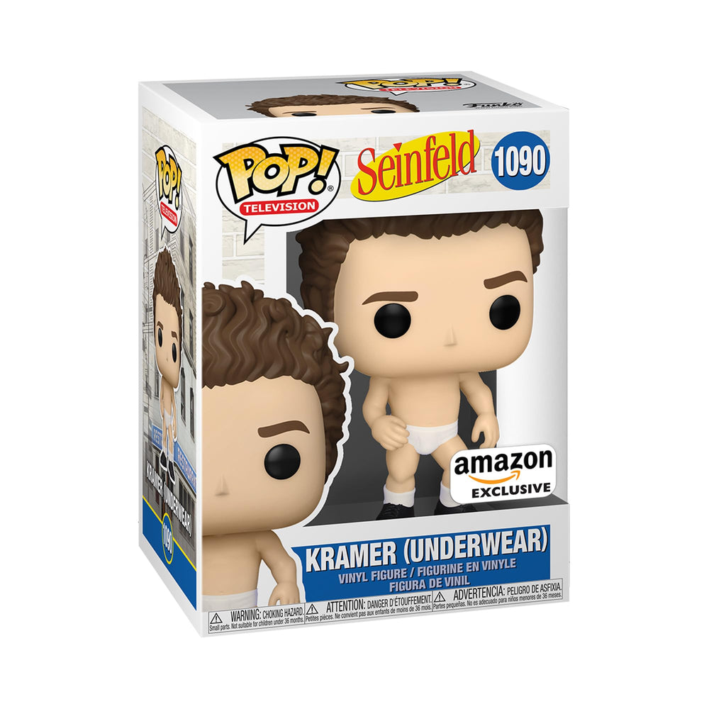 Funko Seinfeld Kramer in Underwear figure front view, ideal for display and collection.