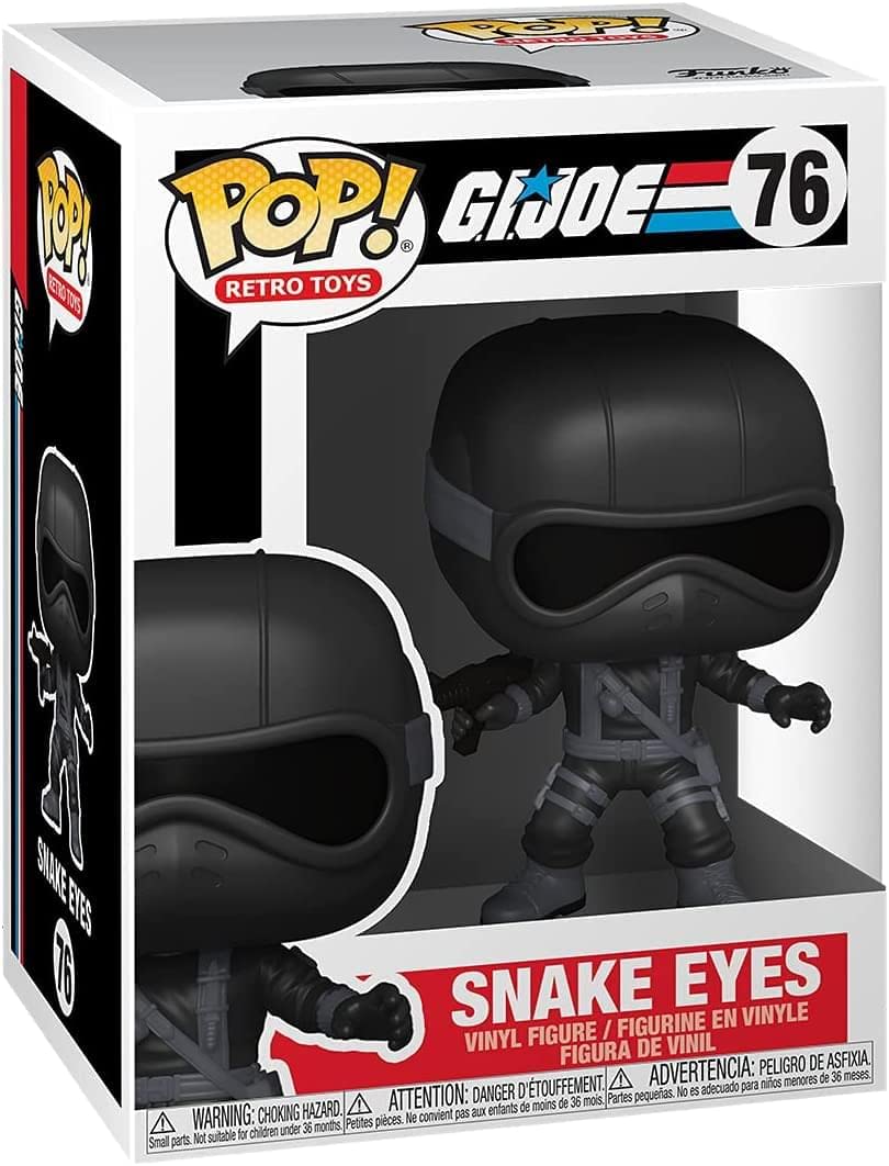 Funko Snake Eyes Pop! vinyl figure side view ideal for collectors.