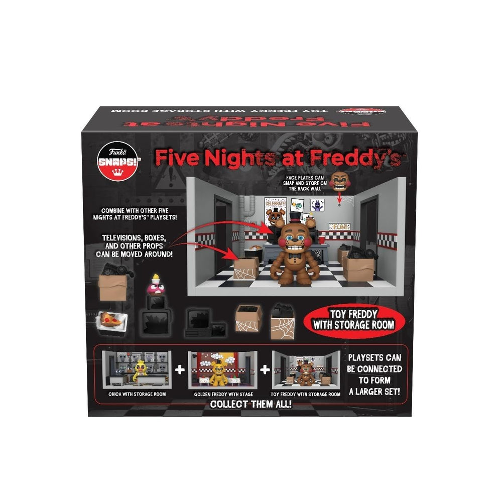 Funko Snaps Freddy figure close-up, showcasing snap-on pieces for imaginative play.