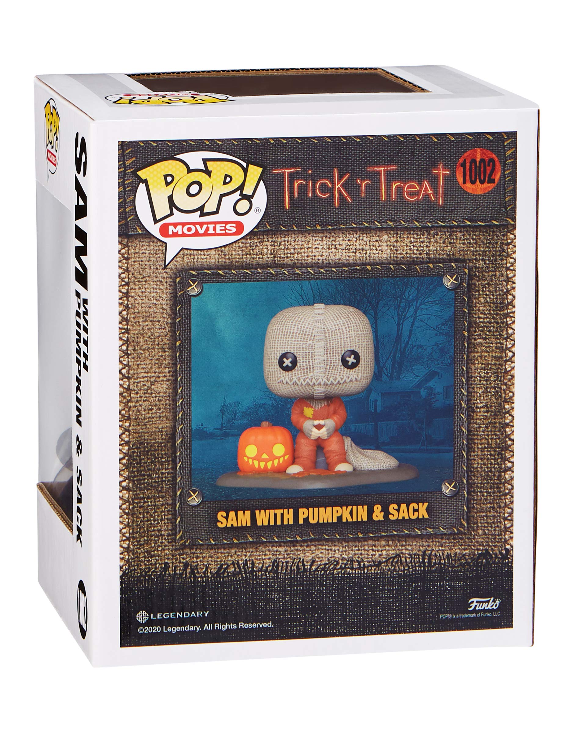 Funko Spirit Halloween Sam POP! Deluxe vinyl detail captures iconic costume elements.
