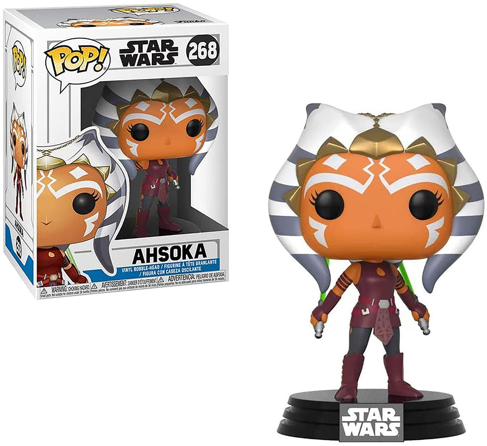 Funko Star Wars Ahsoka Tano Pop front view showing compact display-ready design