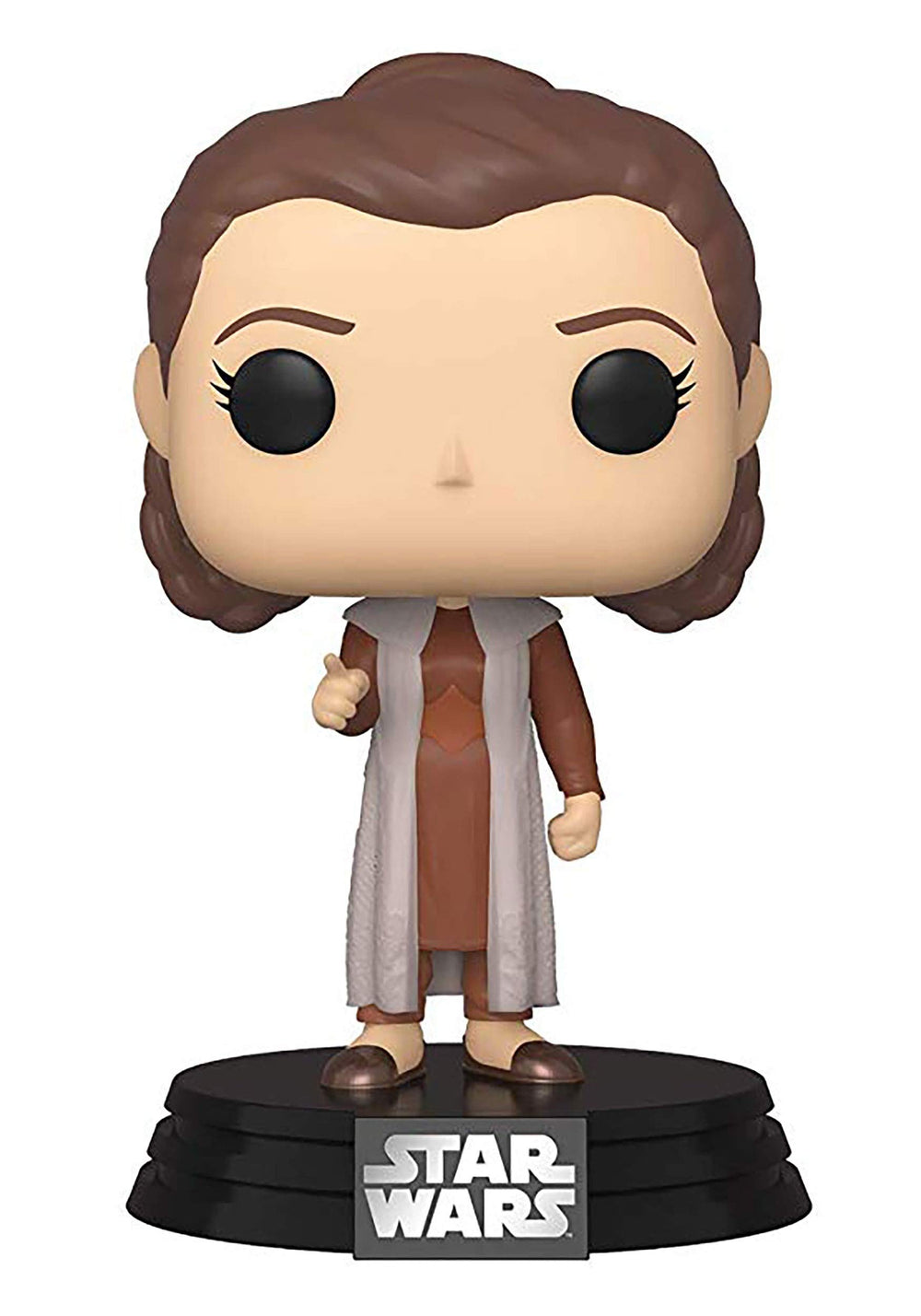 Funko Star Wars Leia Bespin POP figure on display shelf, ideal for collections and gifts.