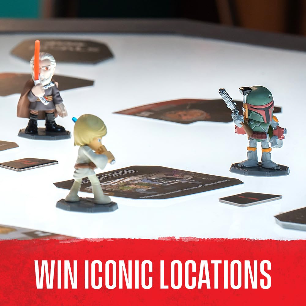 Locations map shows strategic battle arenas from the Star Wars universe
