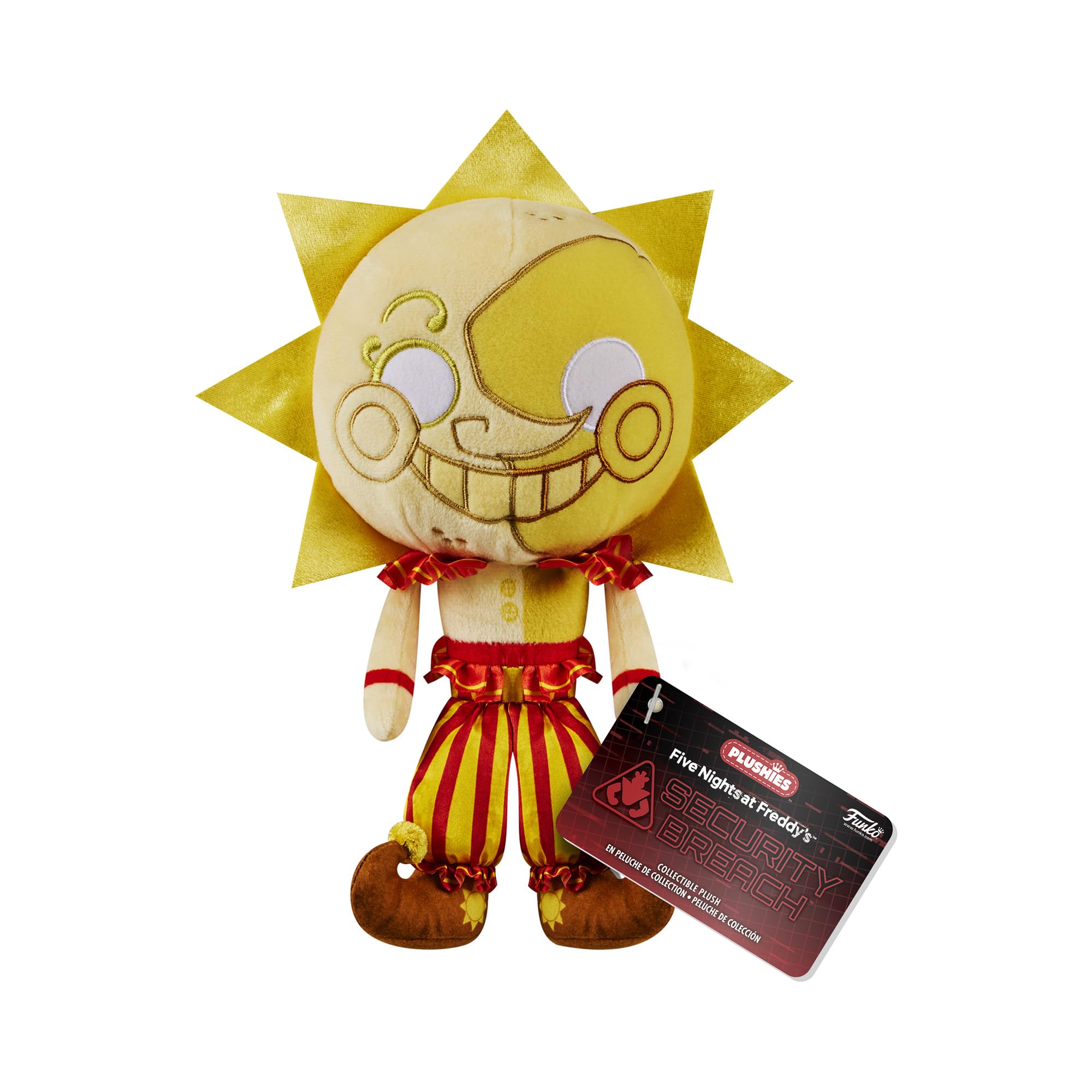 Funko Sun plush face detail showing soft fur and friendly expression for display.