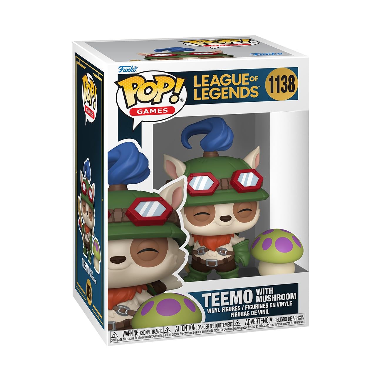 Funko Teemo with Mushroom collectible figure, ideal for display and gifting.