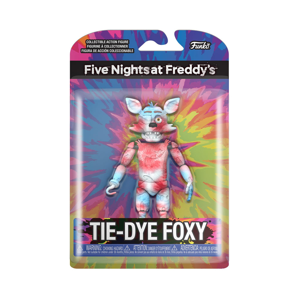 Funko Tie-Dye Foxy action figure front view with vibrant colors, ideal for display.