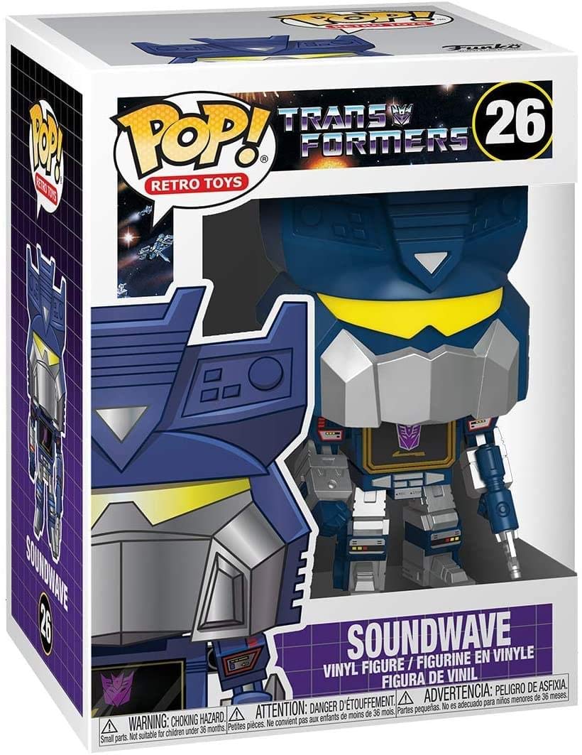 Funko Soundwave Pop! Transformer packaging image, ready for gifting or unboxing excitement.