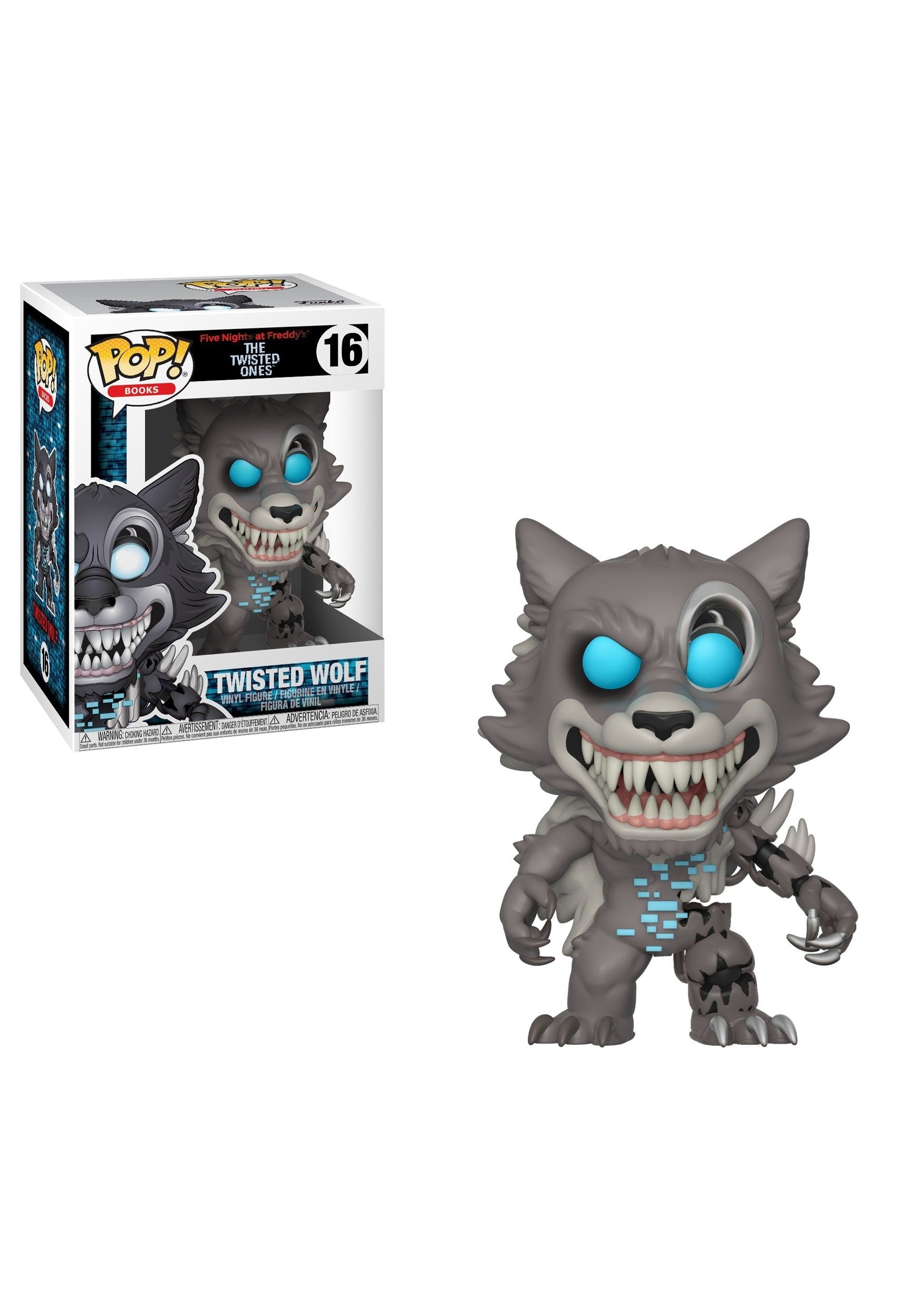 Funko Twisted Wolf figure from Five Nights at Freddy's, ideal as a display collectible.