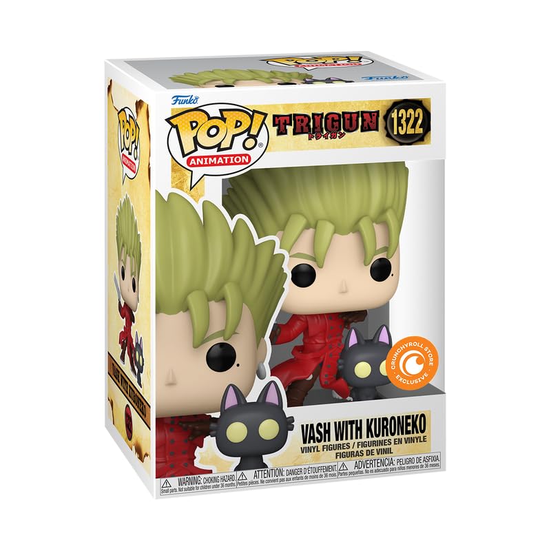 Funko Vash the Stampede with Kuroneko figure, ready for display on shelves.