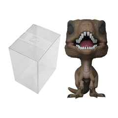 Funko Velociraptor on a shelf adds Jurassic decor and conversation