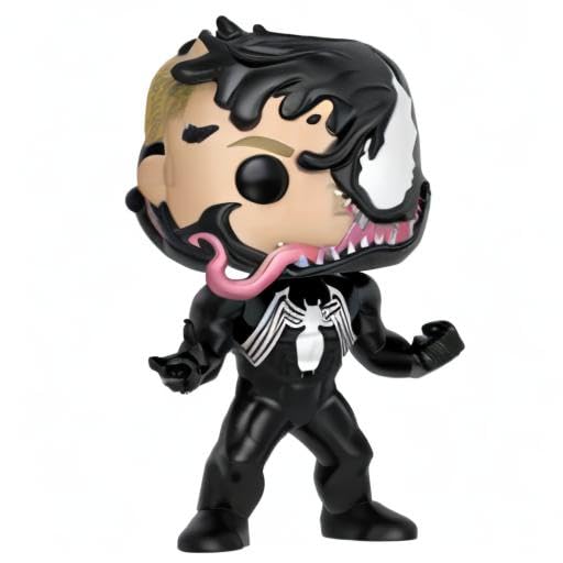 Close-up of Funko Venom Eddie Brock Pop details, perfect for collectors seeking premium vinyl finish.