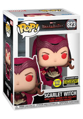 Funko WandaVision Scarlet Witch glow-in-the-dark detail for night-time display.