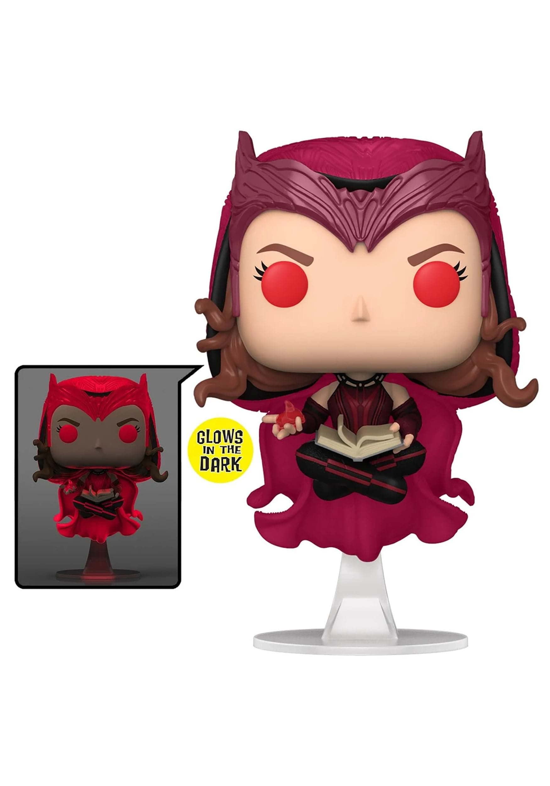 Funko WandaVision Scarlet Witch glow-in-the-dark vinyl figure, ideal for display.