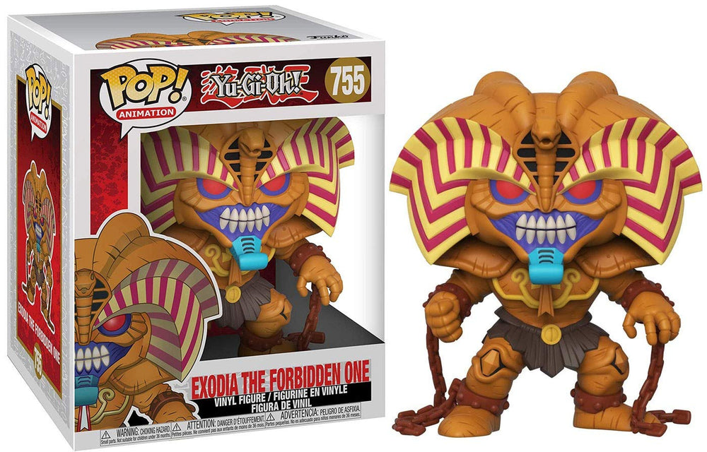 Funko Yu-Gi-Oh Exodia 6-inch vinyl figure in window box, ideal display centerpiece for shelves.