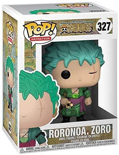 Funko Zoro vinyl with window box display for easy showcase.