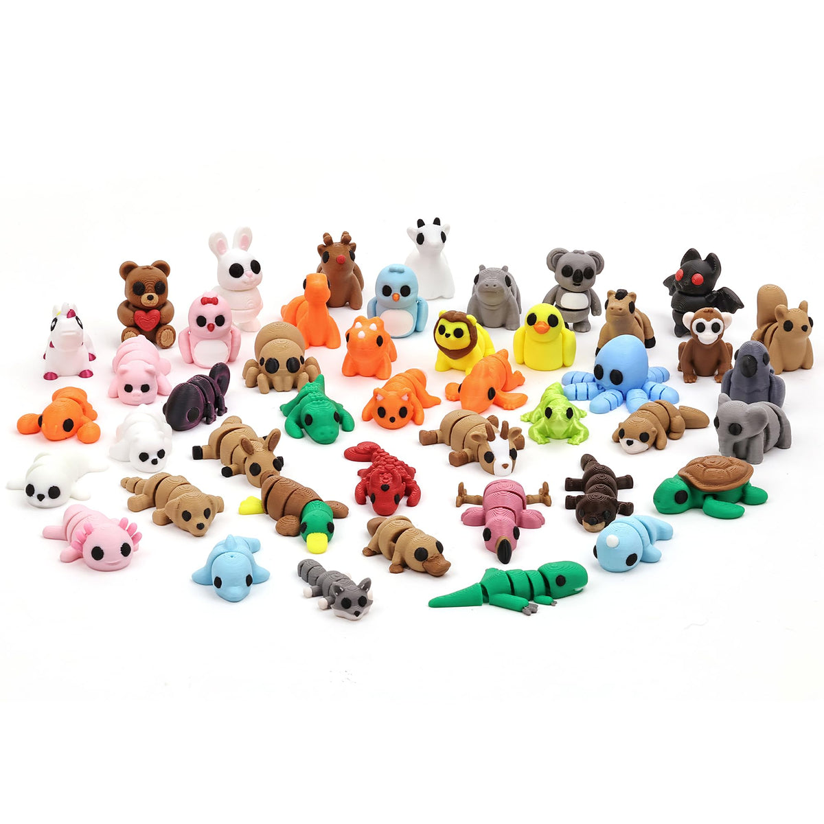 FUNKY STORE 45-piece articulated animal figurines for desk decor and imaginative play.