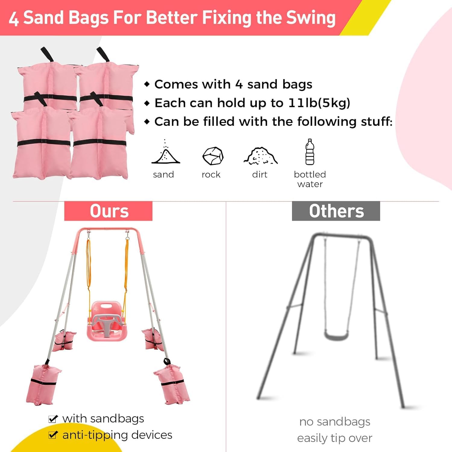 FUNLIO 3-in-1 swing adapts for ages 6 months to 10 years.