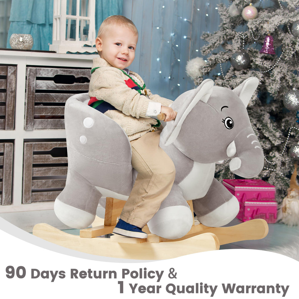 FUNLIO Elephant rocking horse easy to assemble with simple steps.