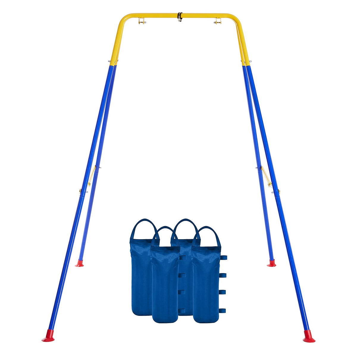 Funlio foldable swing stand assembly guide for safe backyard setup.