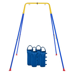 Funlio foldable swing stand assembly guide for safe backyard setup.