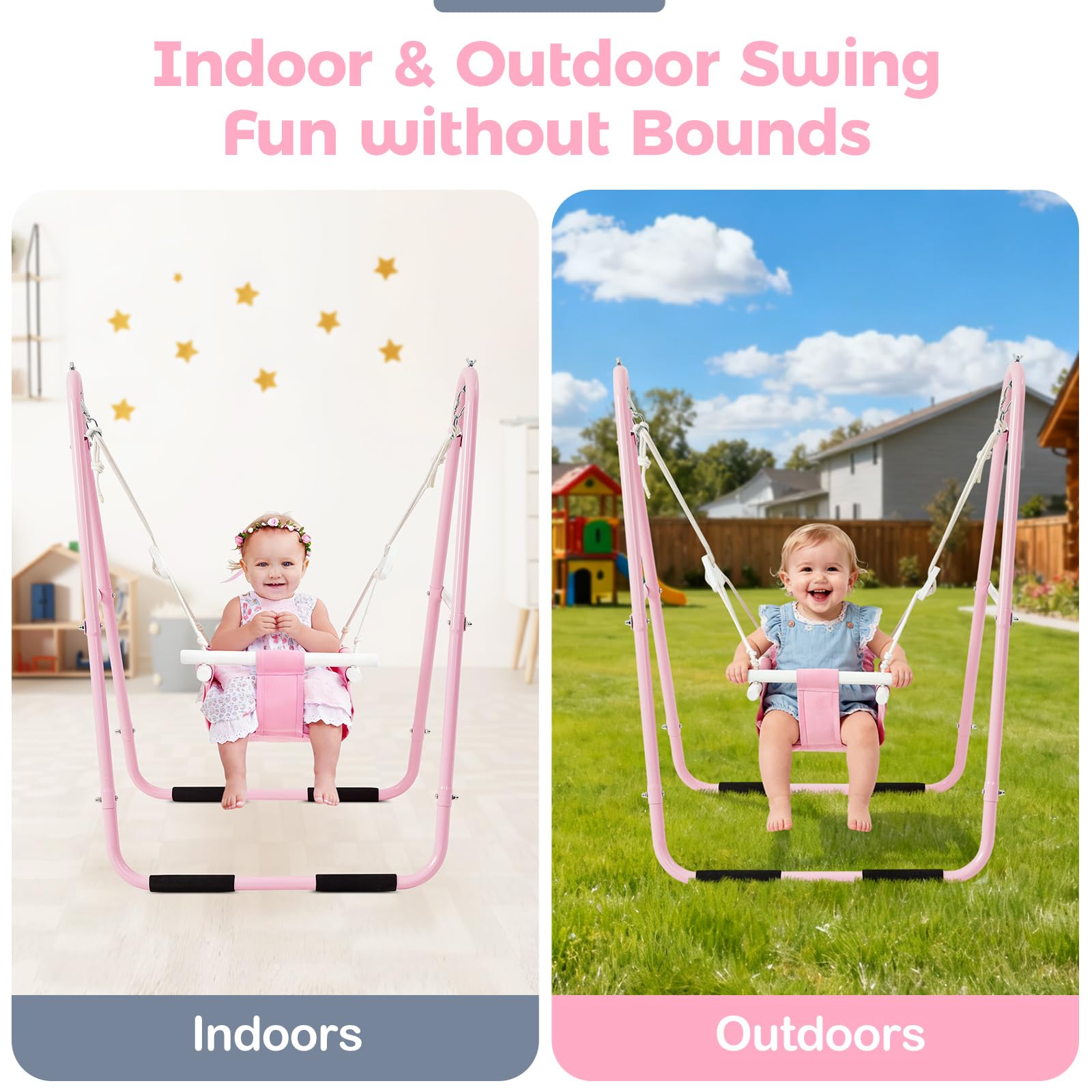 FUNLIO adjustable height seat grows with your child for flexible use.