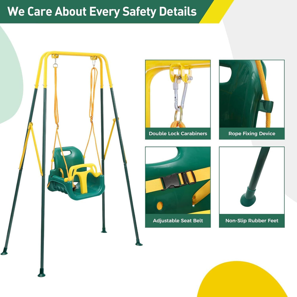 Safe backyard or living room setup with a sturdy frame.