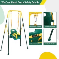 Safe backyard or living room setup with a sturdy frame.